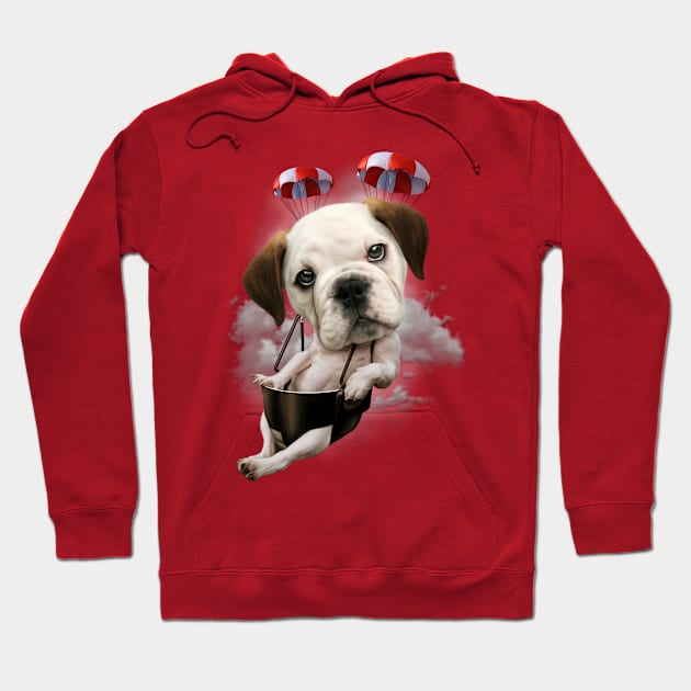 BULLDOG PARACHUTING Hoodie by ADAMLAWLESS